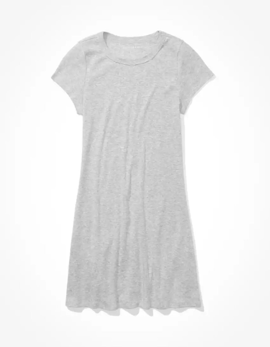 Mini Robe American Eagle AE Hey Baby Tee Grise Femme | FLD-80627078